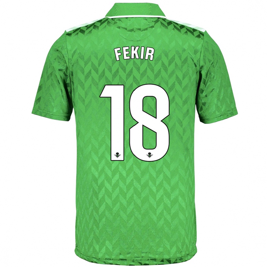 Niño Fútbol Camiseta Yassin Fekir #18 Verde 2ª Equipación 2023/24