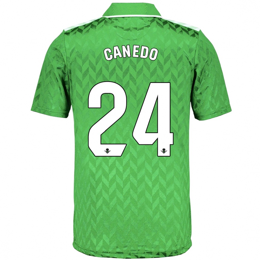 Niño Fútbol Camiseta Damián Canedo #24 Verde 2ª Equipación 2023/24