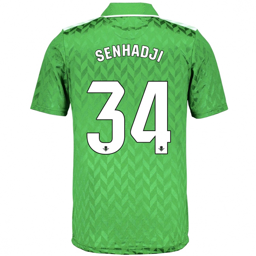 Niño Fútbol Camiseta Yanis Senhadji #34 Verde 2ª Equipación 2023/24