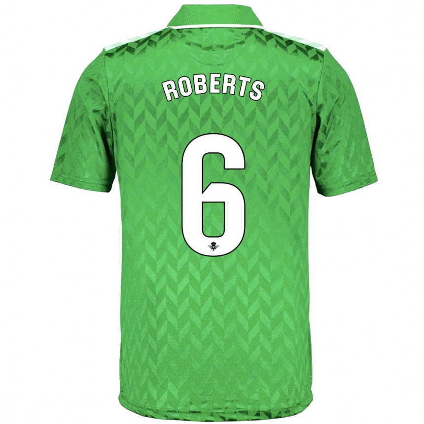 Niño Fútbol Camiseta Rhiannon Roberts #6 Verde 2ª Equipación 2023/24