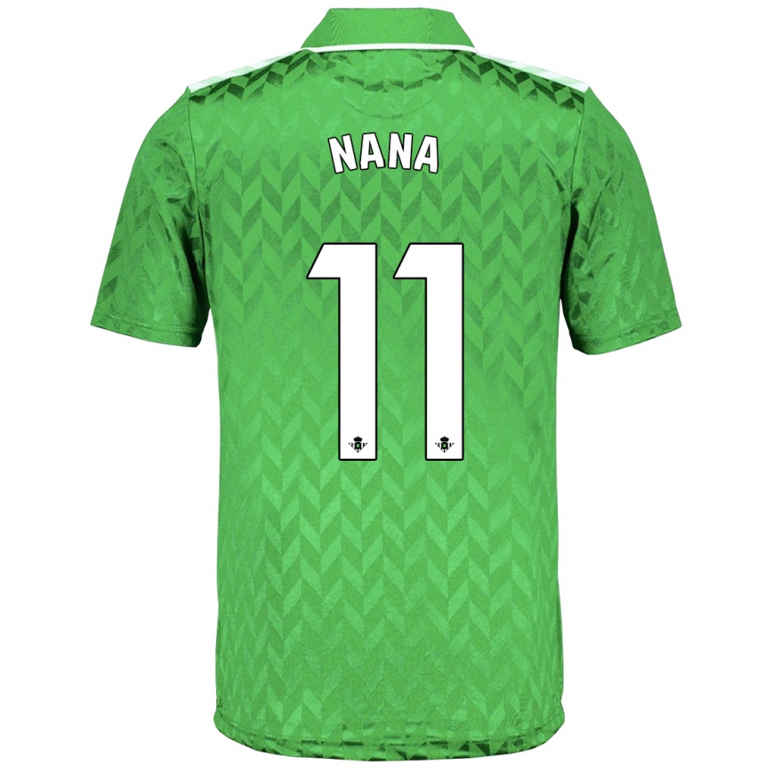 Niño Fútbol Camiseta Nuria Ligero Fernández #11 Verde 2ª Equipación 2023/24