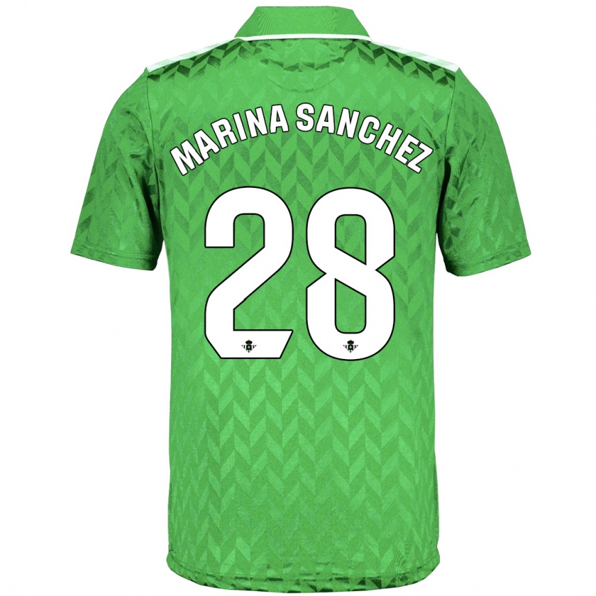 Niño Fútbol Camiseta Marina Sánchez #28 Verde 2ª Equipación 2023/24