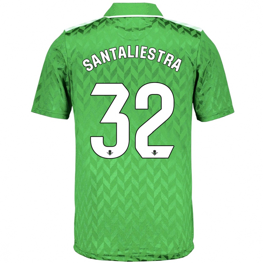 Niño Fútbol Camiseta Carla Santaliestra #32 Verde 2ª Equipación 2023/24