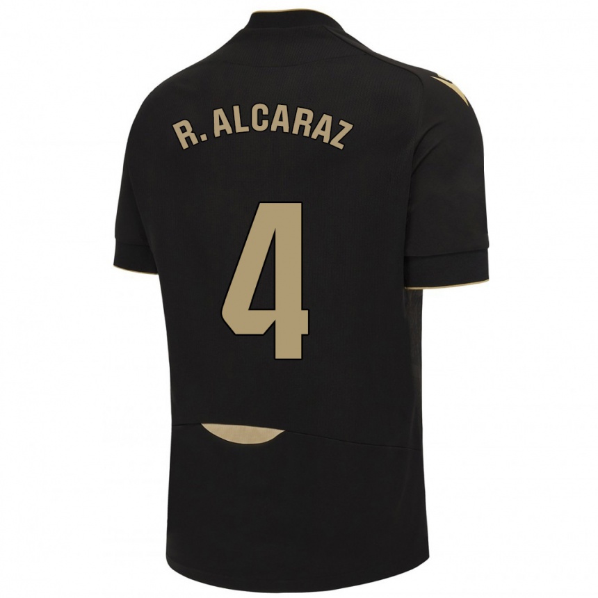 Niño Fútbol Camiseta Rubén Alcaraz #4 Negro 2ª Equipación 2023/24