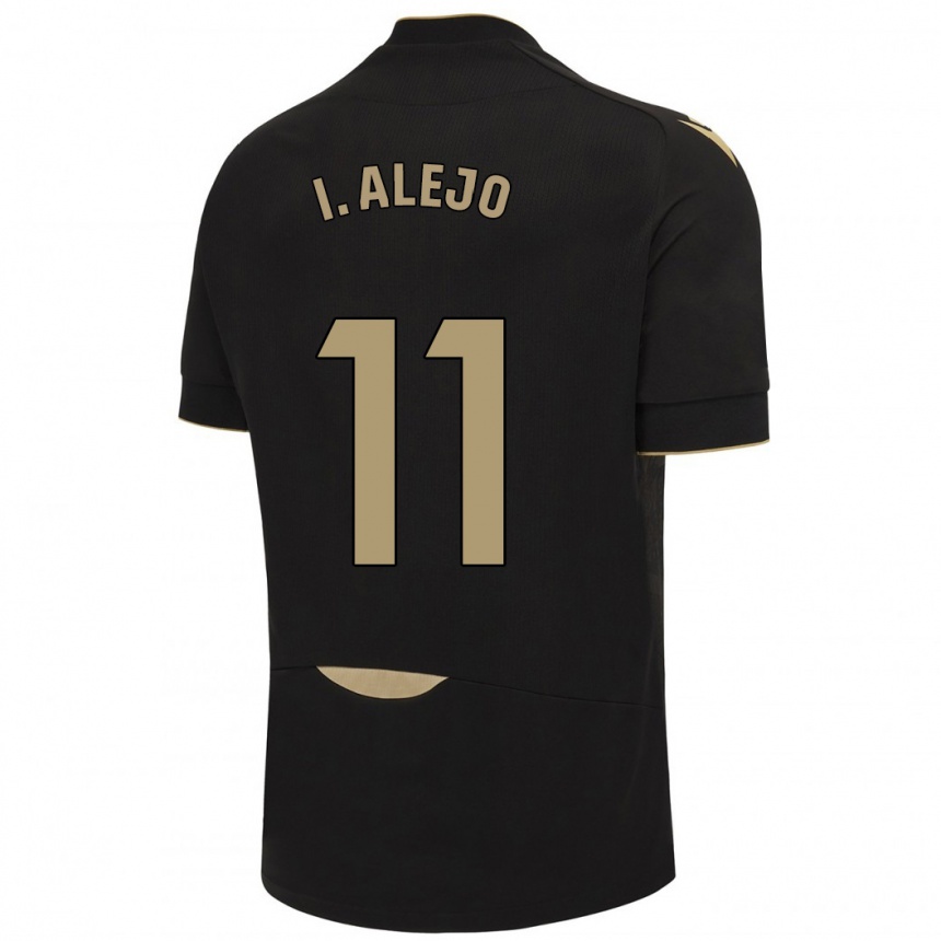 Niño Fútbol Camiseta Iván Alejo #11 Negro 2ª Equipación 2023/24