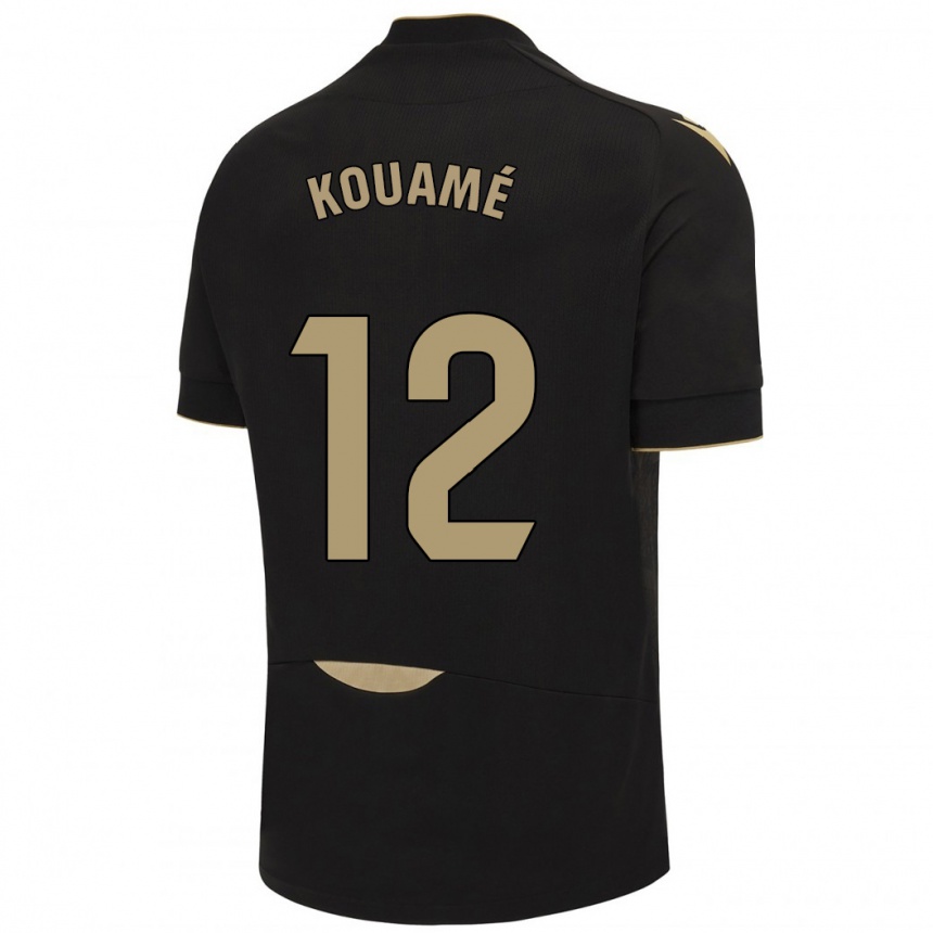 Niño Fútbol Camiseta Rominigue Kouamé #12 Negro 2ª Equipación 2023/24