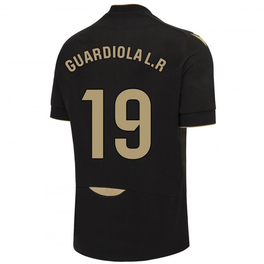 Niño Fútbol Camiseta Sergi Guardiola #19 Negro 2ª Equipación 2023/24