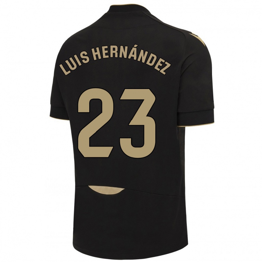 Niño Fútbol Camiseta Luis Hernández #23 Negro 2ª Equipación 2023/24