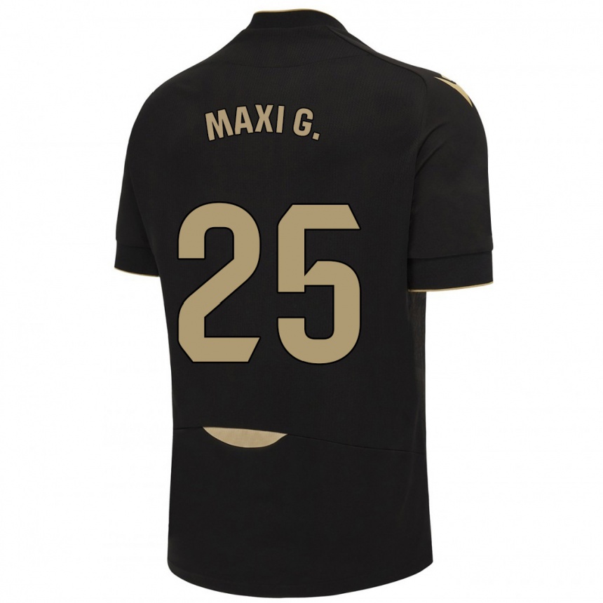 Niño Fútbol Camiseta Maxi Gómez #25 Negro 2ª Equipación 2023/24