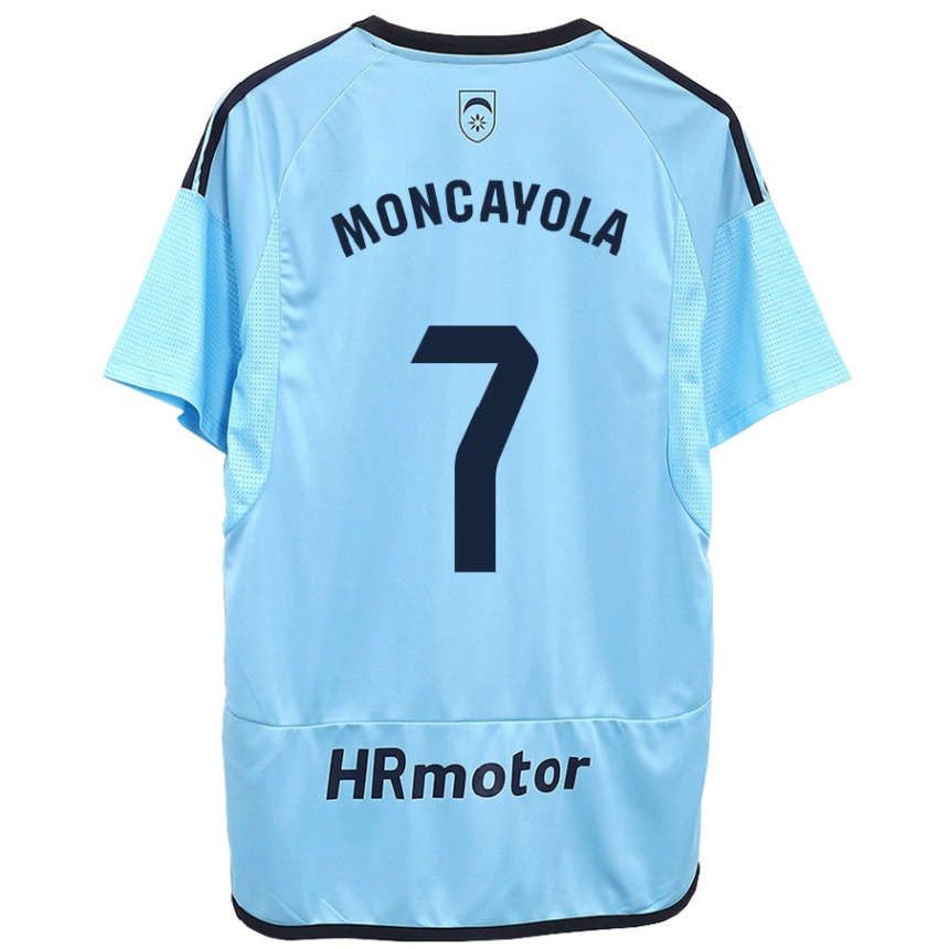 Niño Fútbol Camiseta Jon Moncayola #7 Azul 2ª Equipación 2023/24