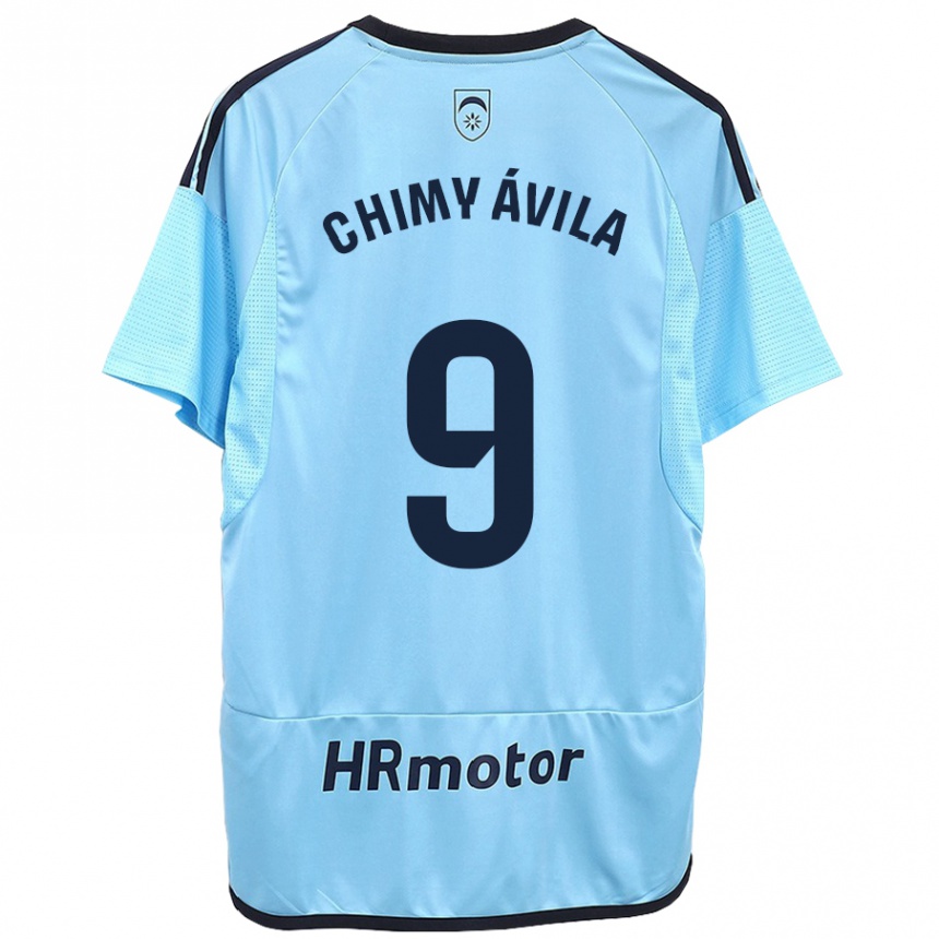 Niño Fútbol Camiseta Chimy Ávila #9 Azul 2ª Equipación 2023/24