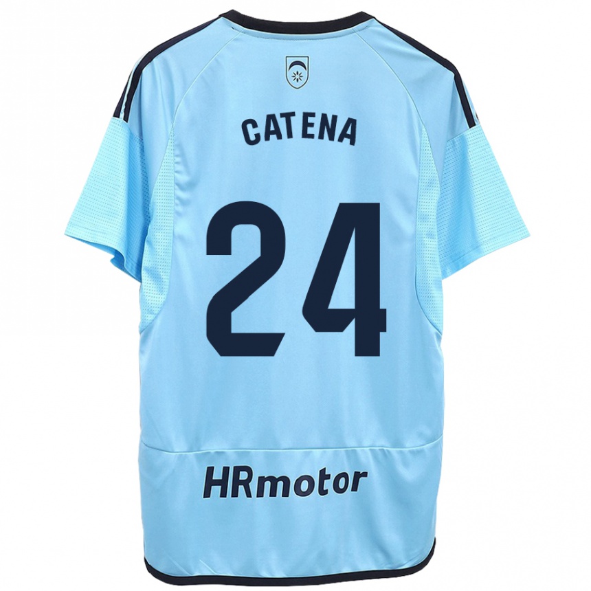 Niño Fútbol Camiseta Alejandro Catena #24 Azul 2ª Equipación 2023/24