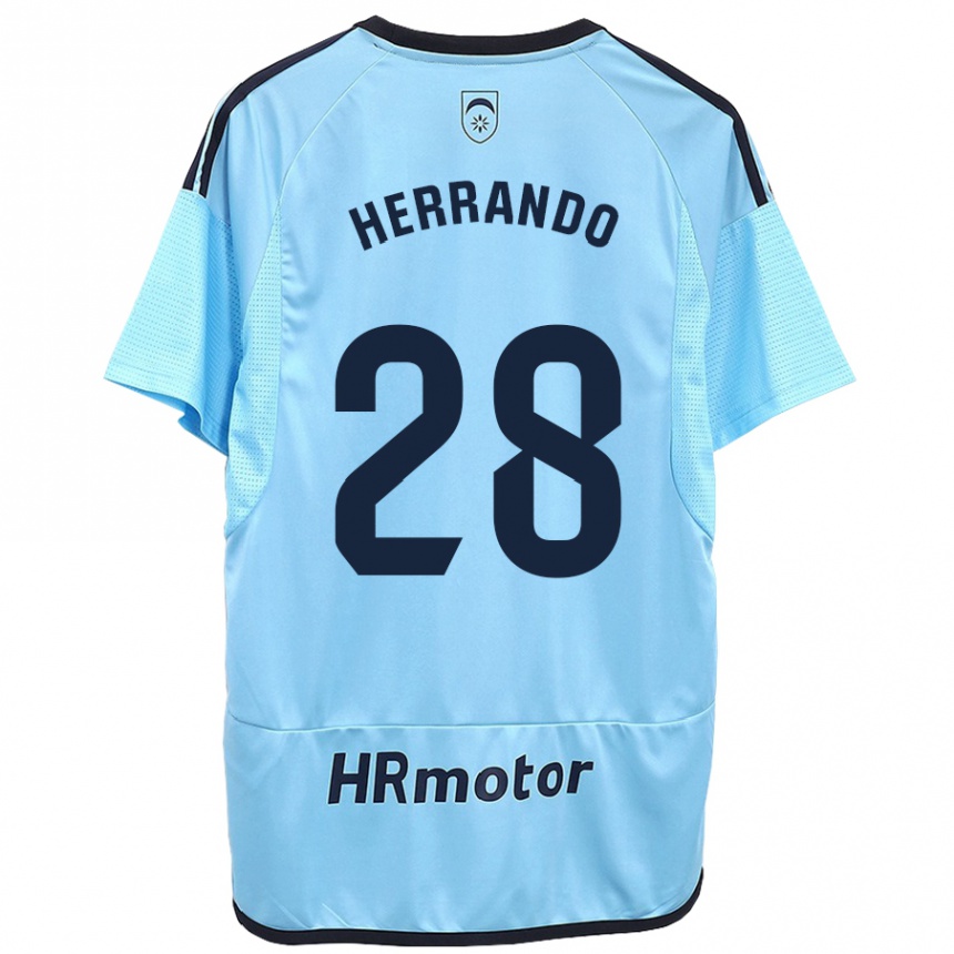 Niño Fútbol Camiseta Jorge Herrando #28 Azul 2ª Equipación 2023/24