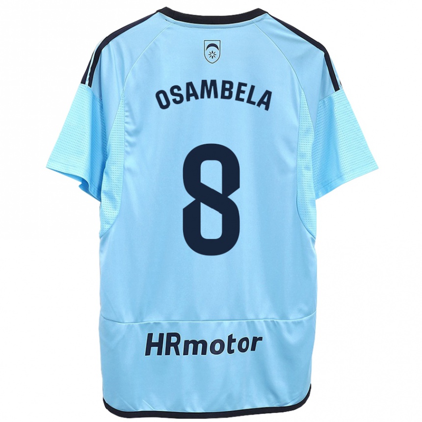 Niño Fútbol Camiseta Asier Osambela #8 Azul 2ª Equipación 2023/24