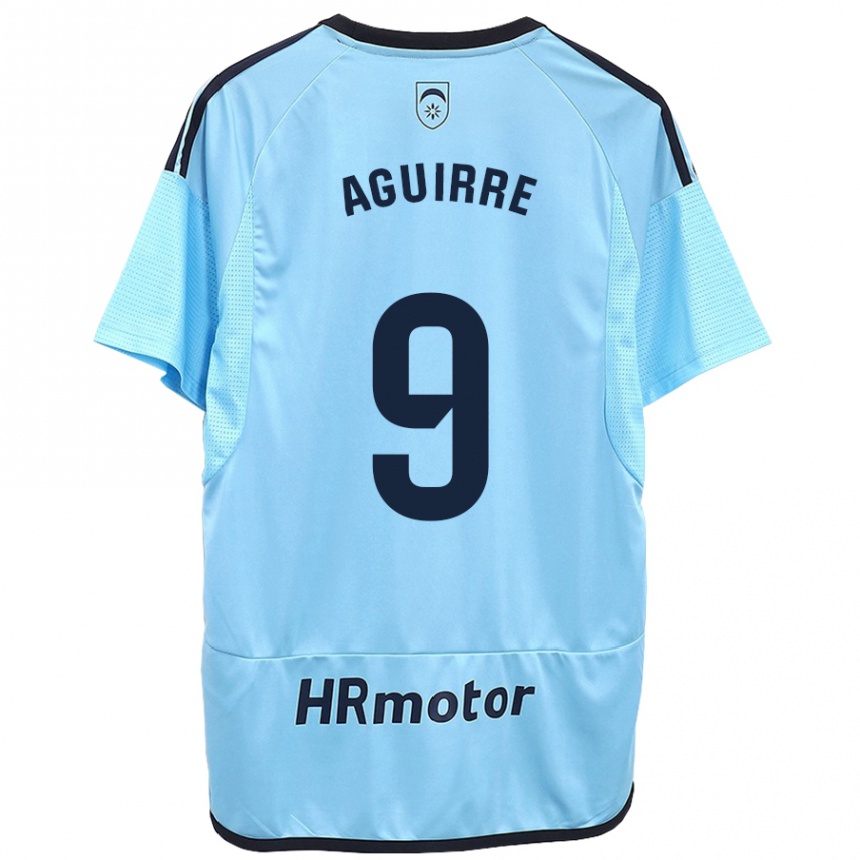 Niño Fútbol Camiseta Jorge Aguirre #9 Azul 2ª Equipación 2023/24