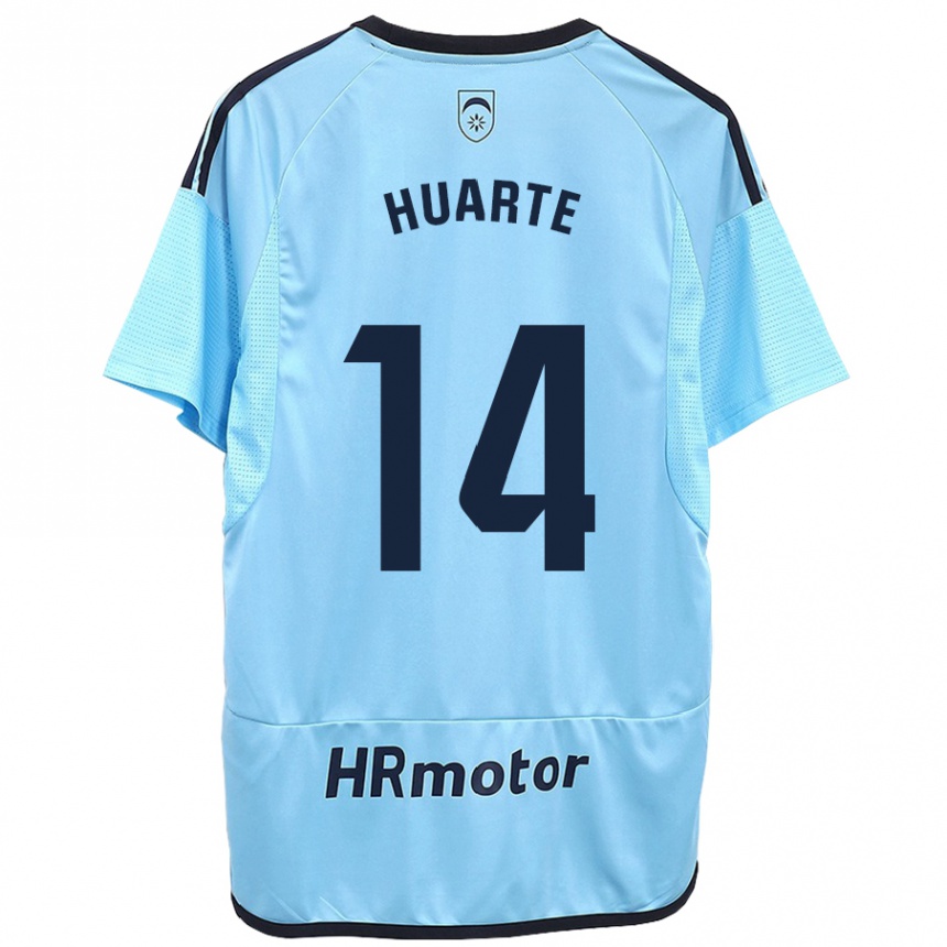 Niño Fútbol Camiseta Xabi Huarte #14 Azul 2ª Equipación 2023/24