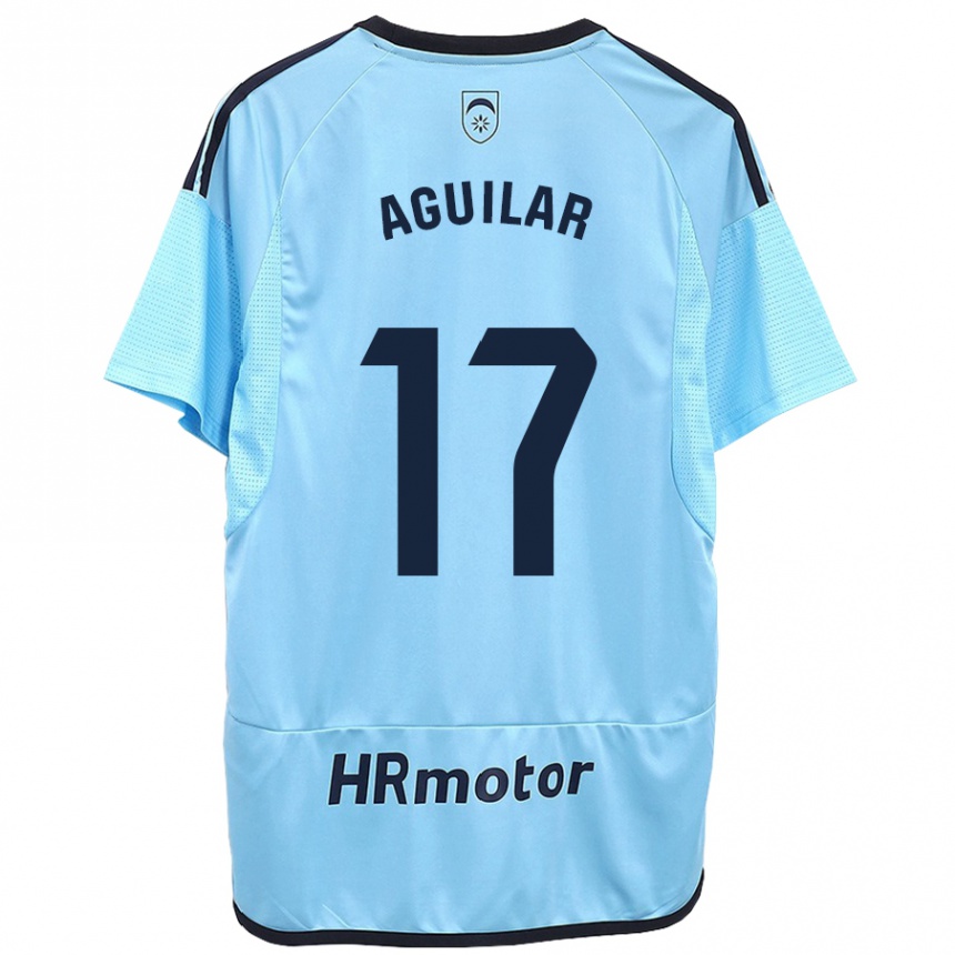 Niño Fútbol Camiseta Eneko Aguilar #17 Azul 2ª Equipación 2023/24
