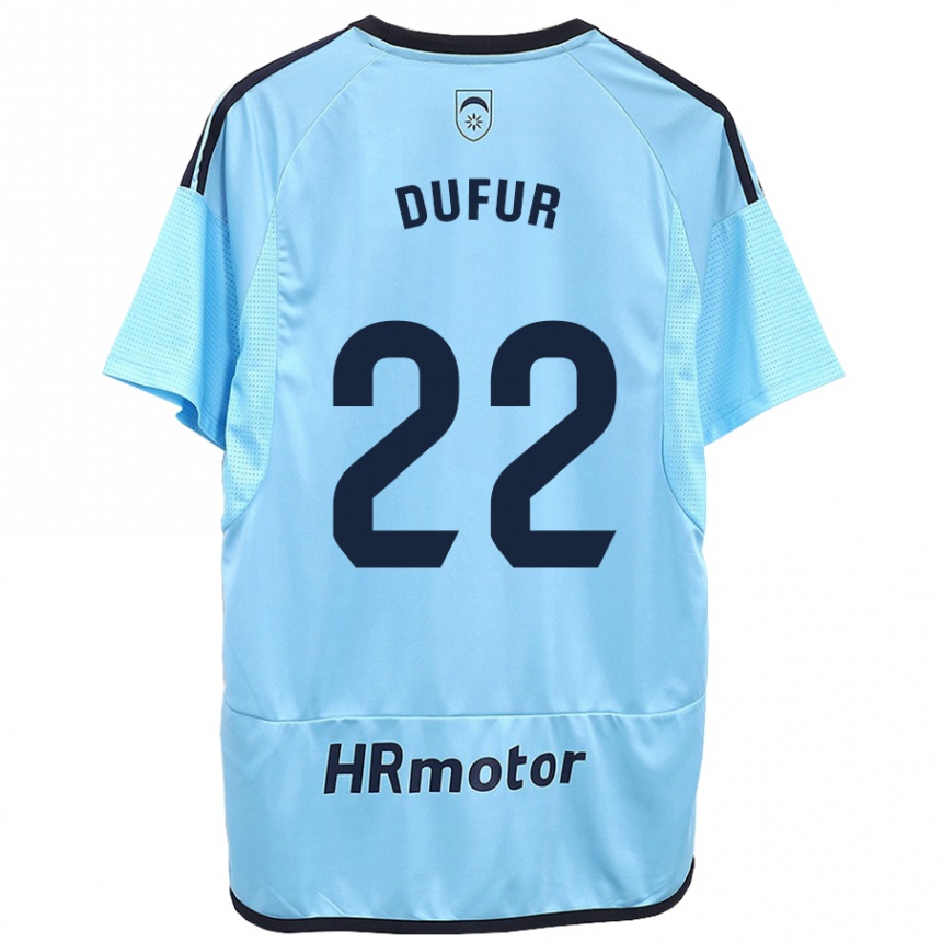 Niño Fútbol Camiseta Ander Dufur #22 Azul 2ª Equipación 2023/24