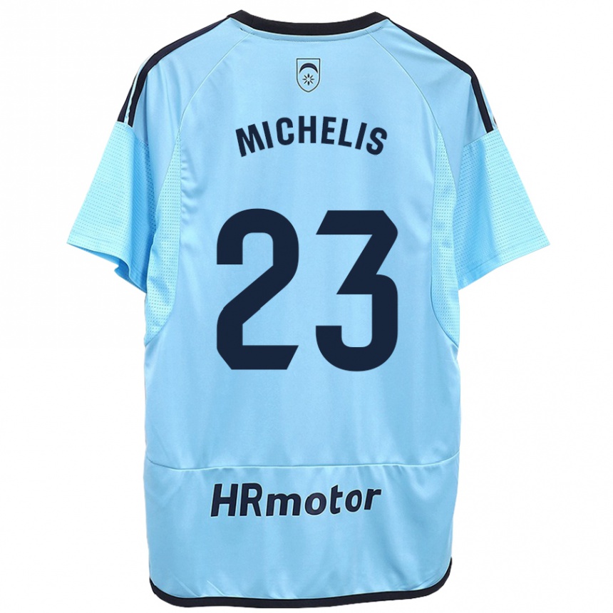 Niño Fútbol Camiseta Nikolaos Michelis #23 Azul 2ª Equipación 2023/24