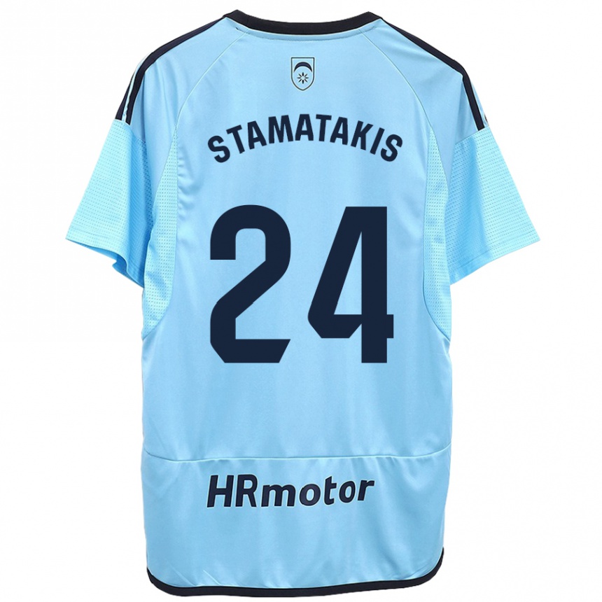 Niño Fútbol Camiseta Dimitrios Stamatakis #24 Azul 2ª Equipación 2023/24