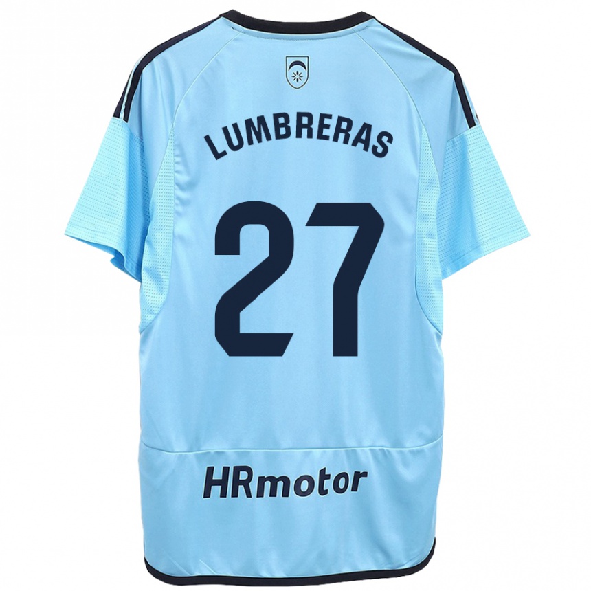 Niño Fútbol Camiseta Carlos Lumbreras #27 Azul 2ª Equipación 2023/24