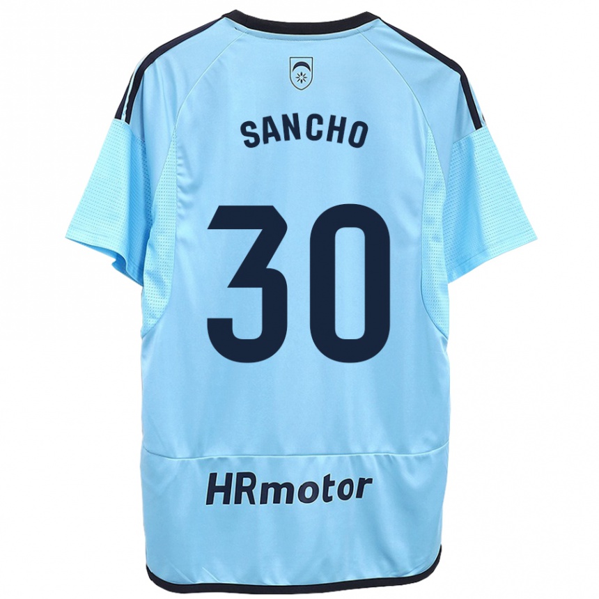 Niño Fútbol Camiseta Dani Sancho #30 Azul 2ª Equipación 2023/24