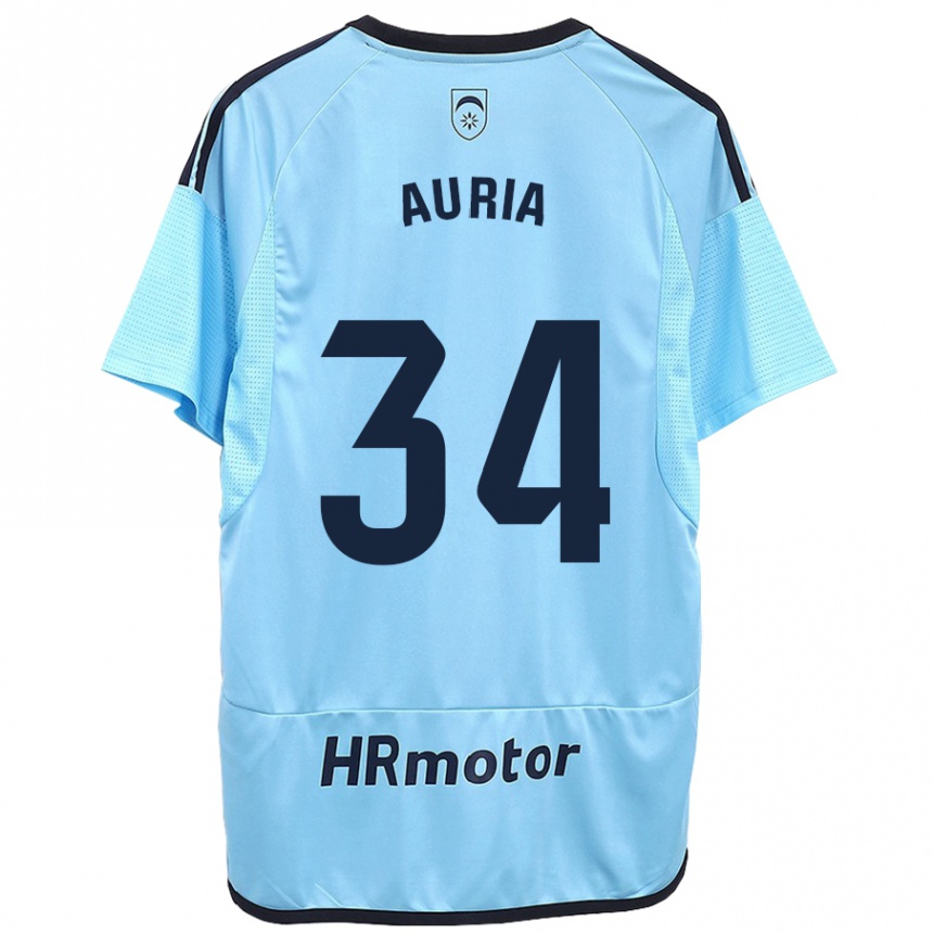 Niño Fútbol Camiseta Miguel Auria #34 Azul 2ª Equipación 2023/24