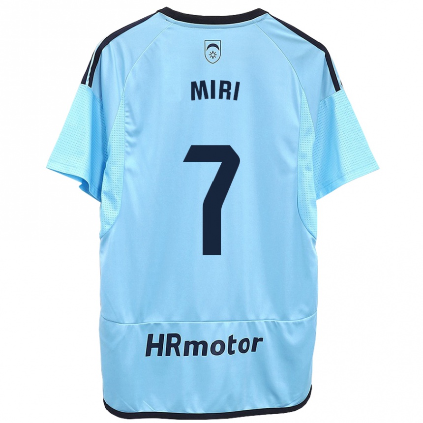 Niño Fútbol Camiseta Miriam Rivas Pinto #7 Azul 2ª Equipación 2023/24