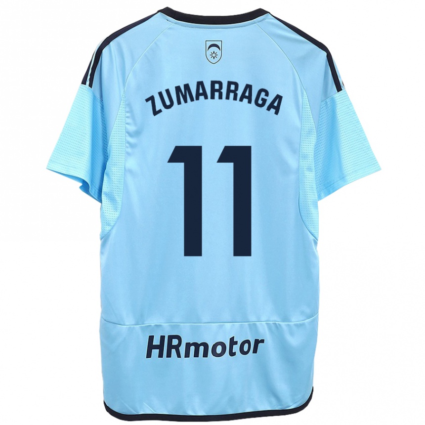 Niño Fútbol Camiseta Aitana Zumárraga Garde #11 Azul 2ª Equipación 2023/24