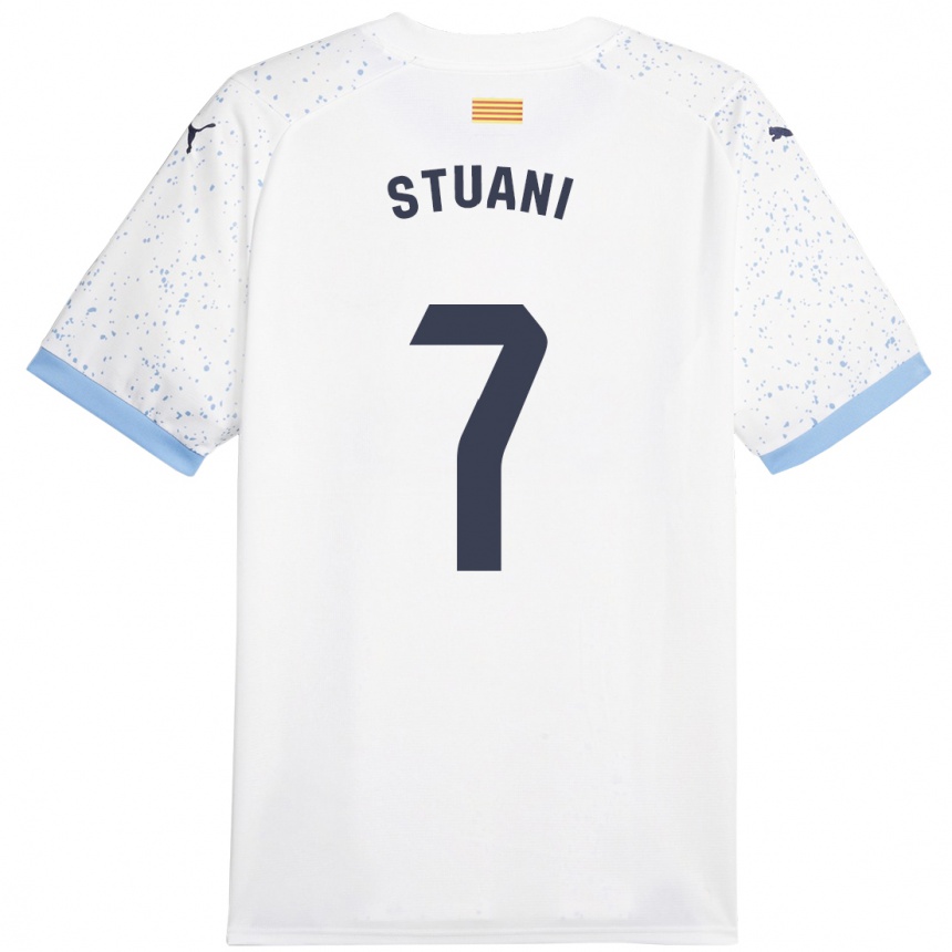 Niño Fútbol Camiseta Cristhian Stuani #7 Blanco 2ª Equipación 2023/24