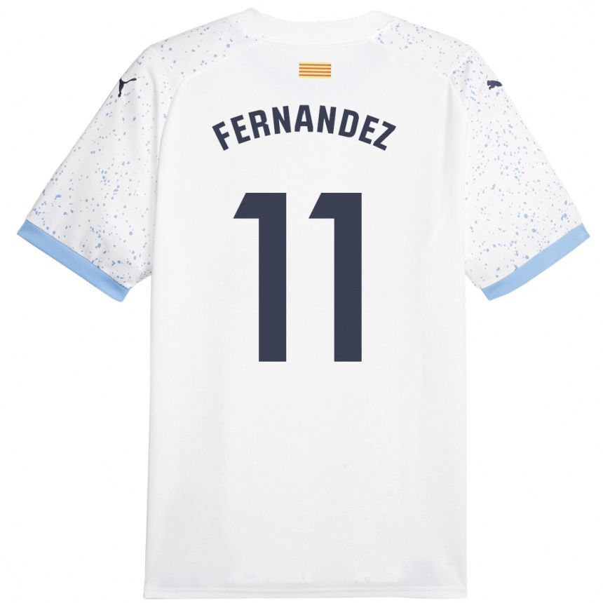 Niño Fútbol Camiseta Valery Fernández #11 Blanco 2ª Equipación 2023/24