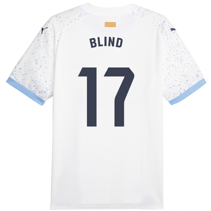 Niño Fútbol Camiseta Daley Blind #17 Blanco 2ª Equipación 2023/24