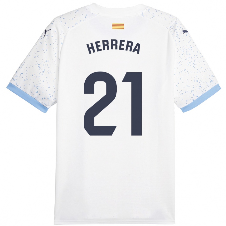 Niño Fútbol Camiseta Yangel Herrera #21 Blanco 2ª Equipación 2023/24