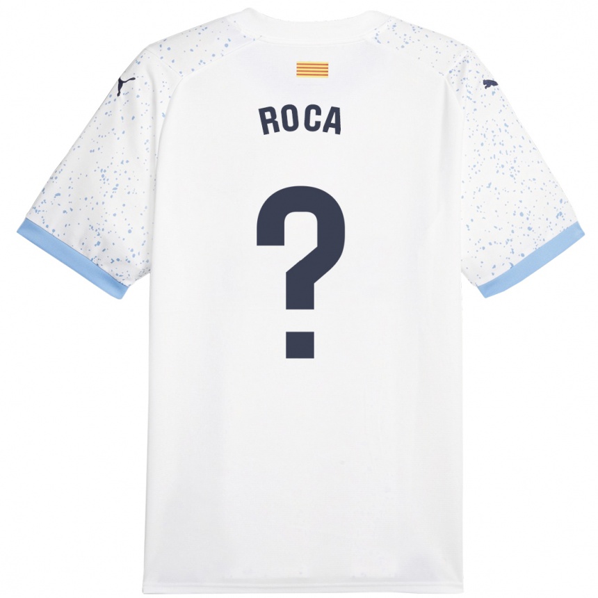 Niño Fútbol Camiseta Joel Roca #0 Blanco 2ª Equipación 2023/24