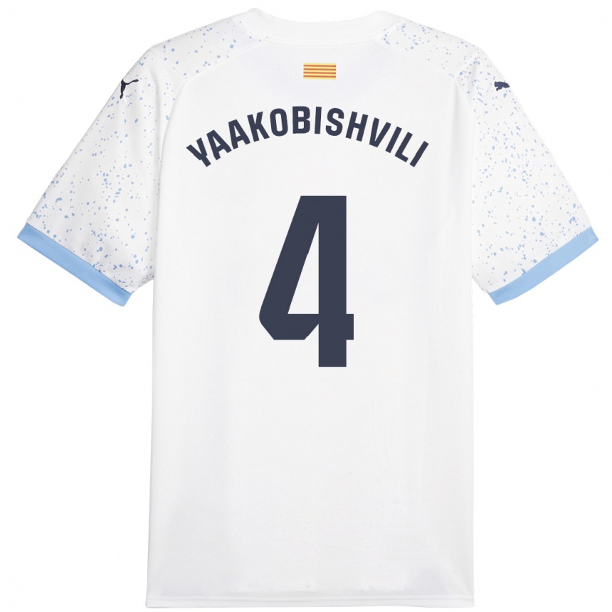 Niño Fútbol Camiseta Antal Yaakobishvili #4 Blanco 2ª Equipación 2023/24