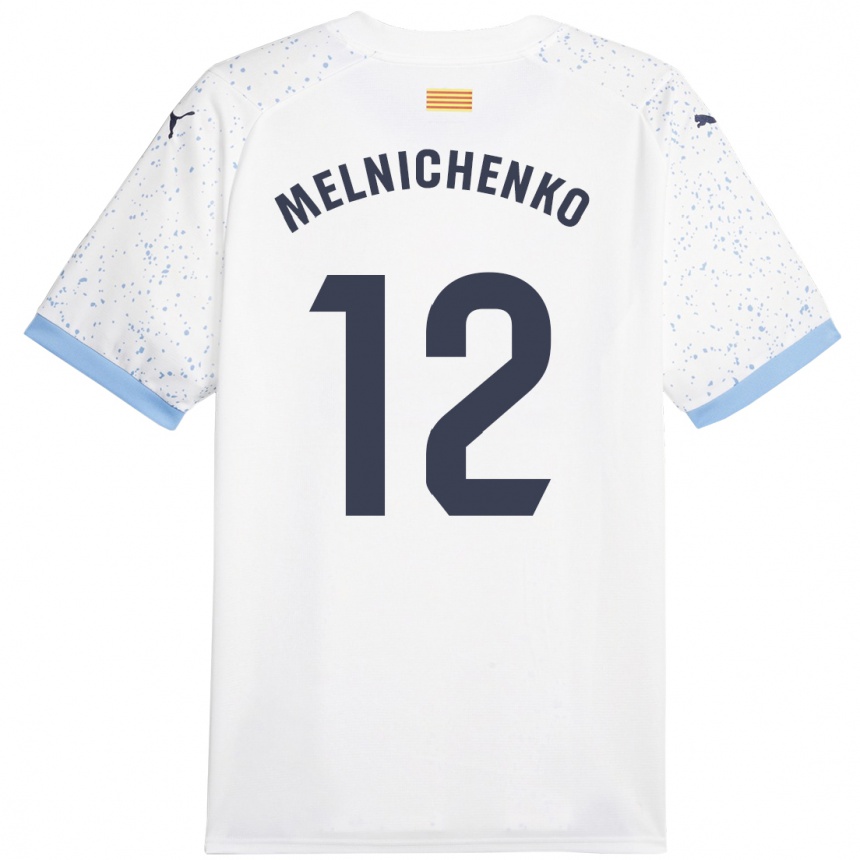 Niño Fútbol Camiseta Dmytro Melnichenko #12 Blanco 2ª Equipación 2023/24
