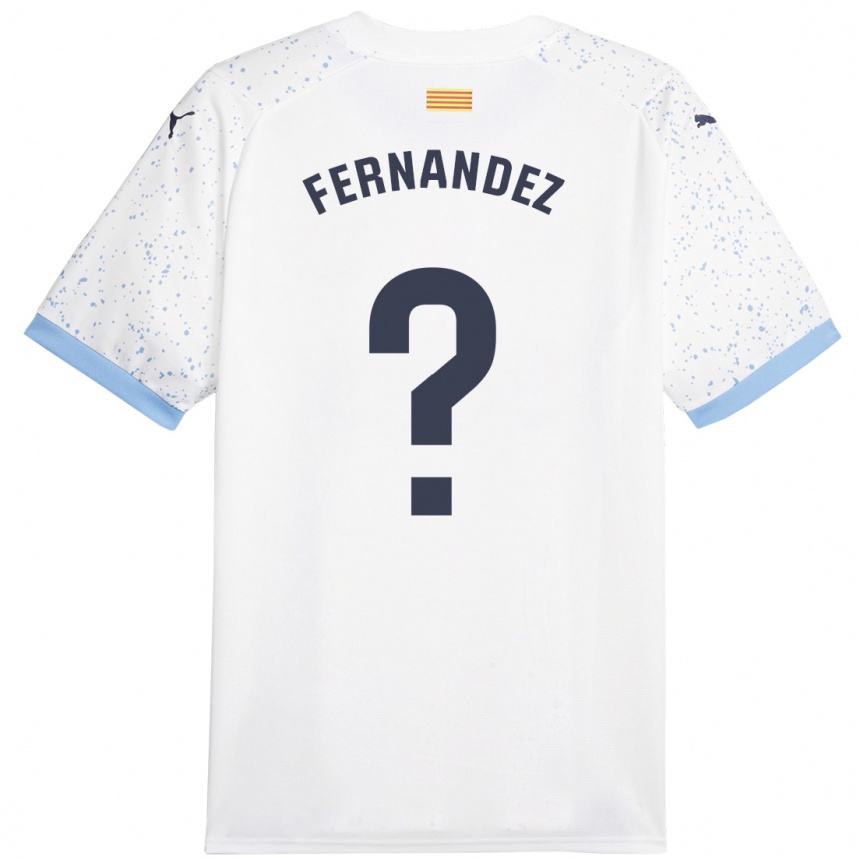 Niño Fútbol Camiseta Marc Fernández #0 Blanco 2ª Equipación 2023/24