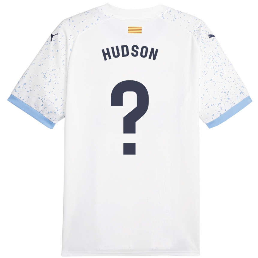 Niño Fútbol Camiseta Hudson #0 Blanco 2ª Equipación 2023/24