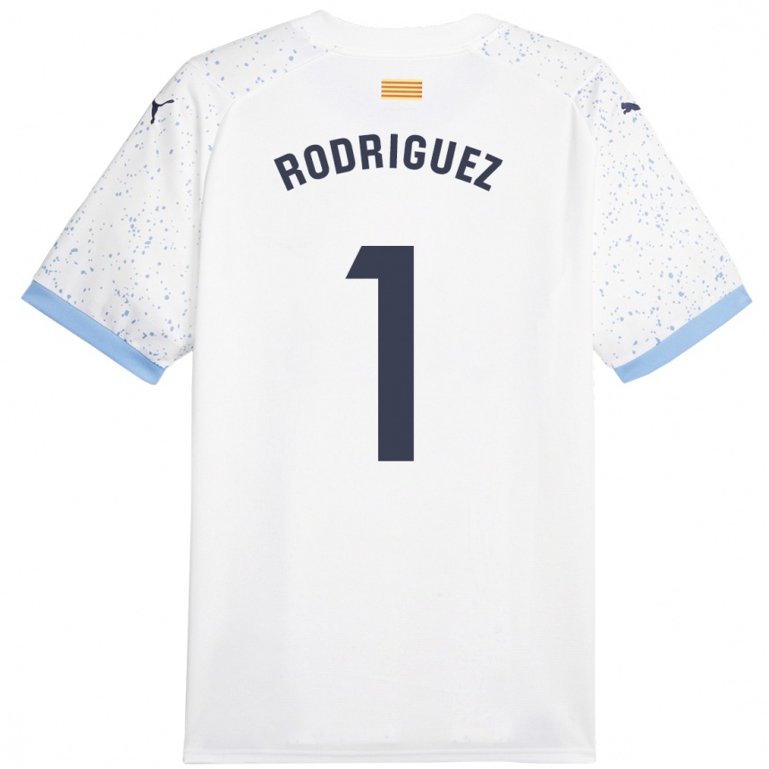 Niño Fútbol Camiseta Maria Rodríguez #1 Blanco 2ª Equipación 2023/24