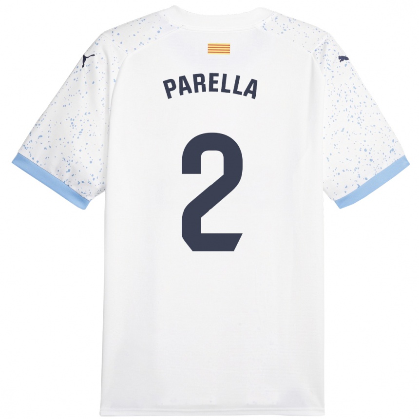 Niño Fútbol Camiseta Virginia Parella #2 Blanco 2ª Equipación 2023/24