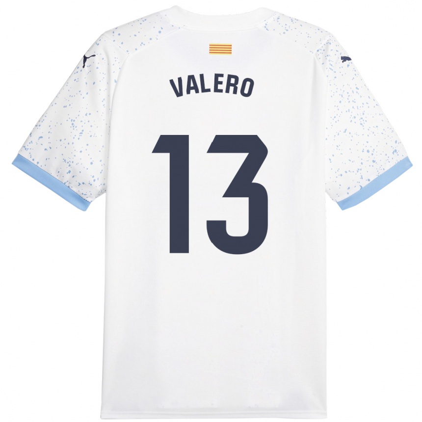 Niño Fútbol Camiseta Eliana Valero #13 Blanco 2ª Equipación 2023/24