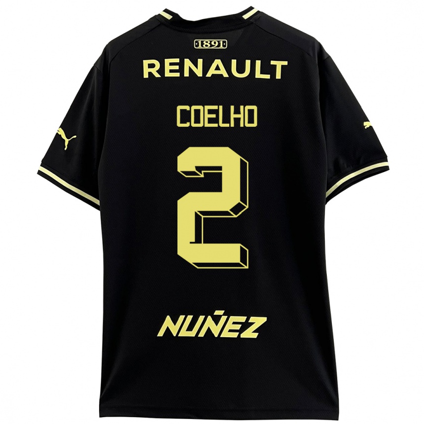 Niño Fútbol Camiseta Léo Coelho #2 Negro 2ª Equipación 2023/24