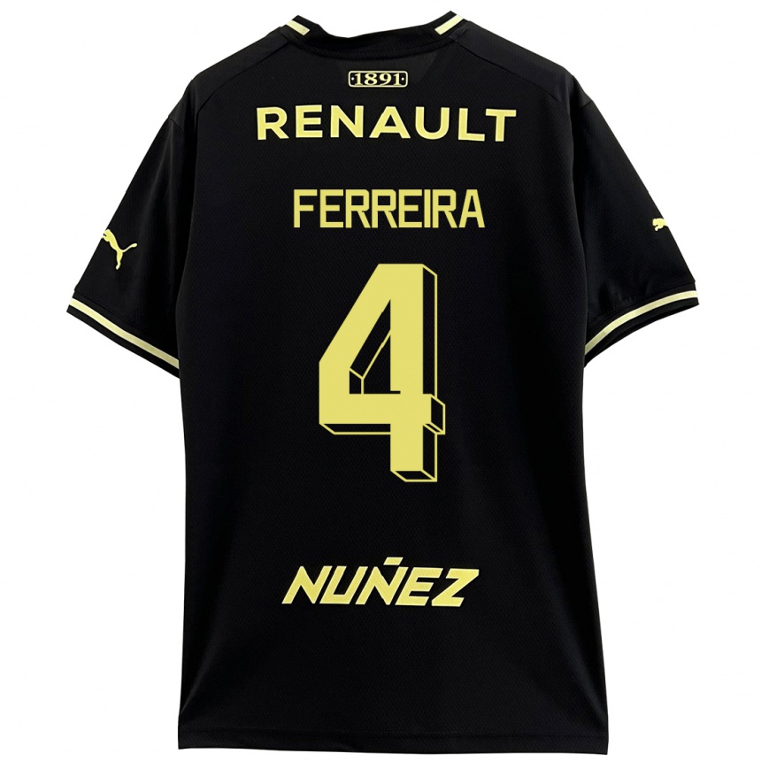 Niño Fútbol Camiseta Joaquín Ferreira #4 Negro 2ª Equipación 2023/24