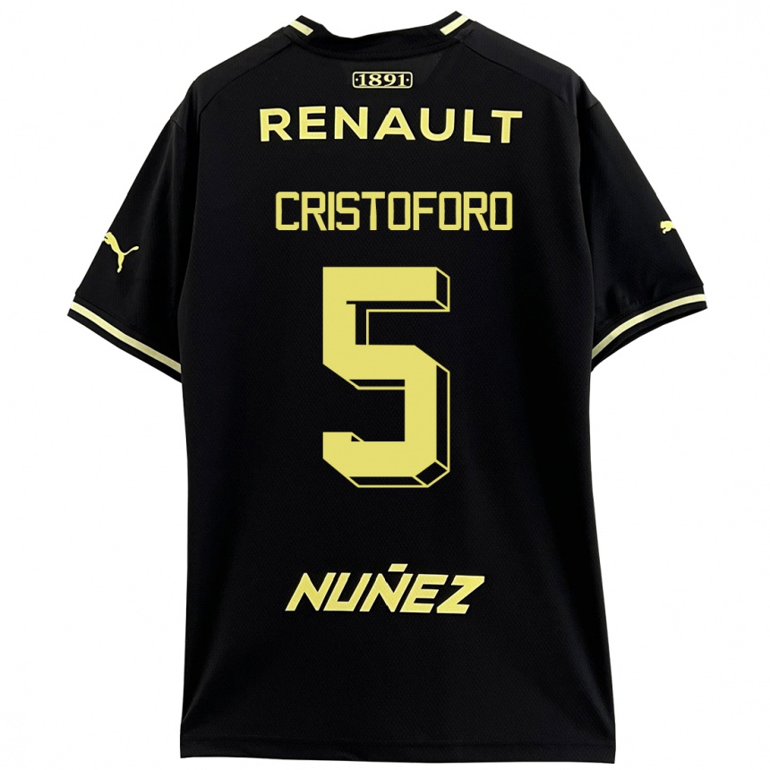Niño Fútbol Camiseta Sebastián Cristóforo #5 Negro 2ª Equipación 2023/24
