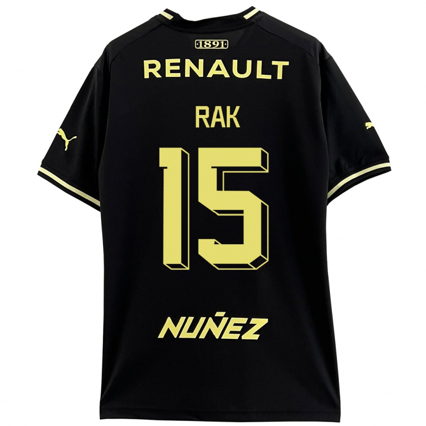 Niño Fútbol Camiseta Yonatthan Rak #15 Negro 2ª Equipación 2023/24