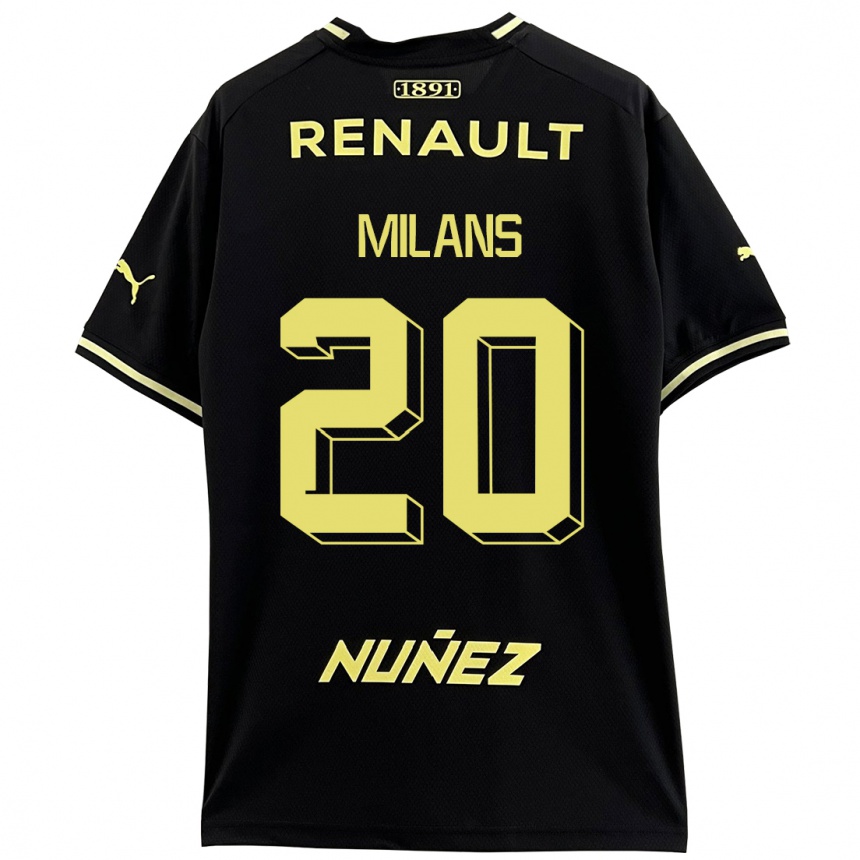 Niño Fútbol Camiseta Pedro Milans #20 Negro 2ª Equipación 2023/24