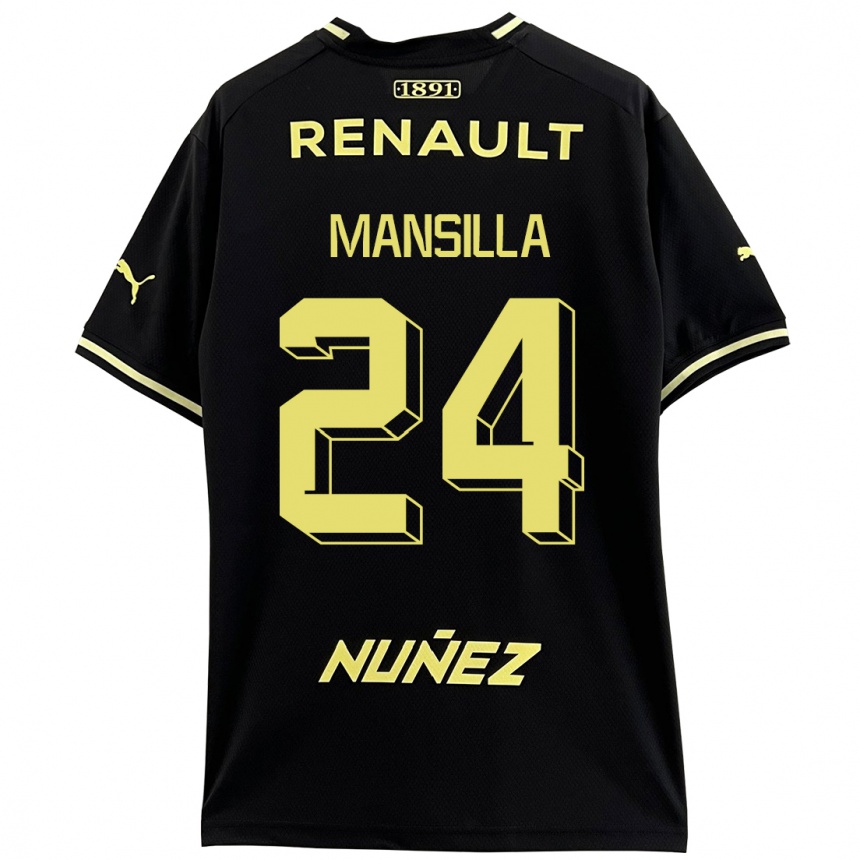 Niño Fútbol Camiseta Brian Mansilla #24 Negro 2ª Equipación 2023/24