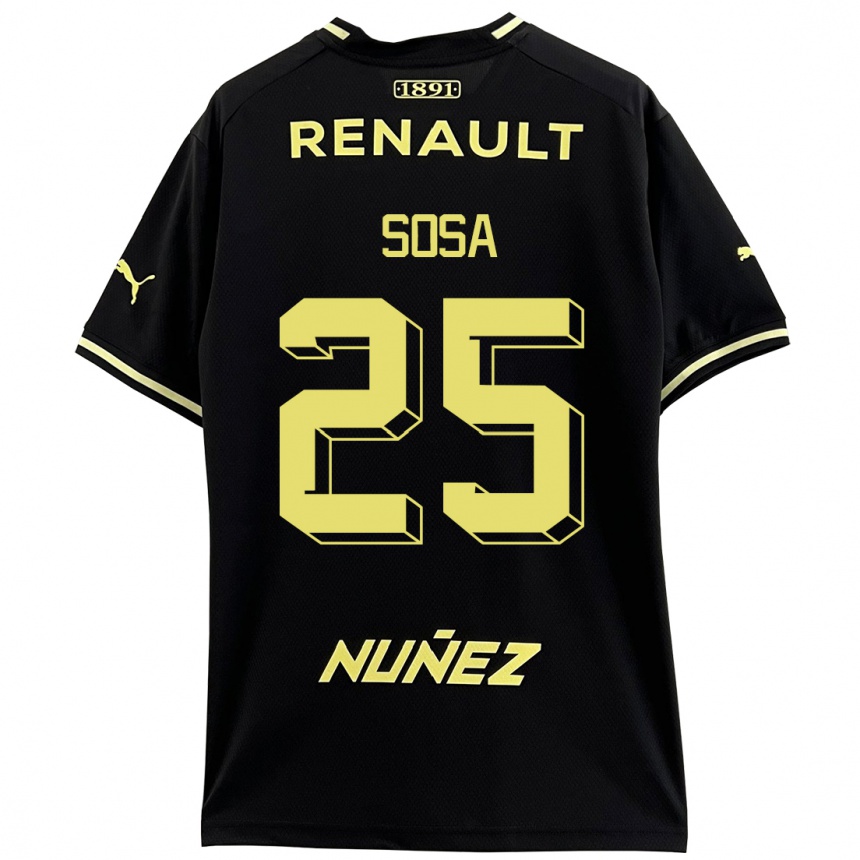 Niño Fútbol Camiseta Ignacio Sosa #25 Negro 2ª Equipación 2023/24