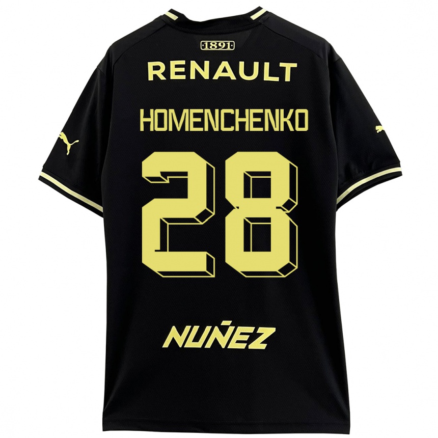 Niño Fútbol Camiseta Santiago Homenchenko #28 Negro 2ª Equipación 2023/24