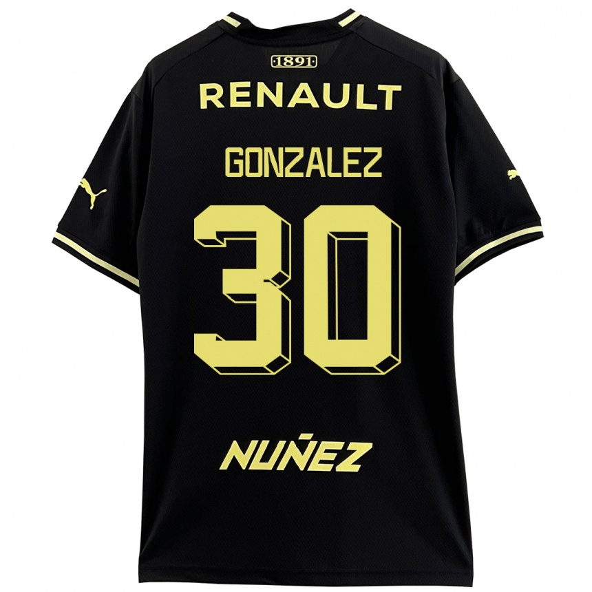 Niño Fútbol Camiseta Ángel González #30 Negro 2ª Equipación 2023/24